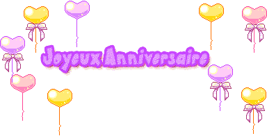 Gif animé joyeux anniversaire ballons